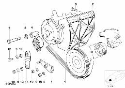 BELT DRIVE FOR WATER PUMP/CLIM.COMPRESS.
