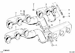 Collecteur d'échappement diagram for BMW 5 Series E34 535i