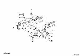 排气歧管 diagram for BMW 3 Series E36 318i