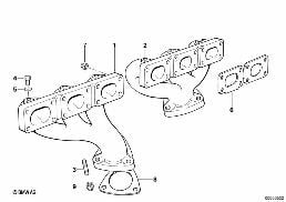 EXHAUST MANIFOLD diagram for BMW 3 Series E36 320i