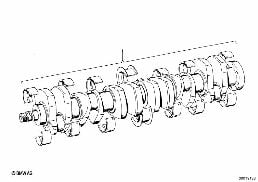 CRANKSHAFT WITH BEARING SHELLS