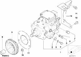 Pompa wtryskowa diagram for BMW 5 Series E39 520d