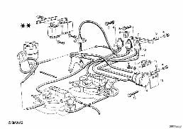 Sterowanie podciśnieniowe diagram for BMW 2500-3.3Li 3.0S