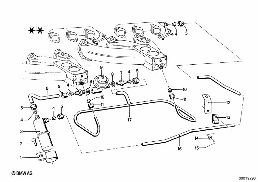 Réduction des gaz d'échappement diagram for BMW 2500-3.3Li 3.0SBav