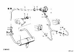 Snižování emisí ve výfukových plynech diagram for BMW 2500-3.3Li 2800