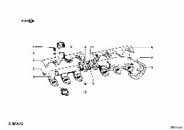 Collecteur d'échappement diagram for BMW 2.5CS-3.0CSL 3.0CSi