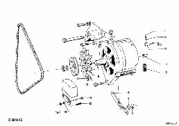 ALTERNATOR, INDIVIDUAL PARTS diagram for BMW 2.5CS-3.0CSL 3.0CSi