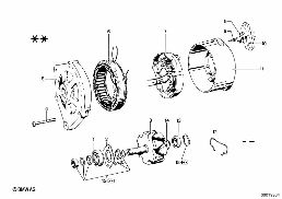 ALTERNATOR, INDIVIDUAL PARTS diagram for BMW 2.5CS-3.0CSL 3.0CSi