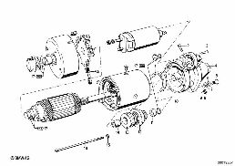 STARTER SINGLE PARTS diagram for BMW 2500-3.3Li 3.0Si