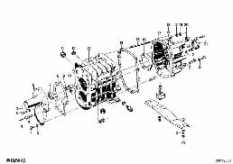 GETRAG 262 HOUSING+ATTACHING PARTS diagram for BMW 2500-3.3Li 3.0Si