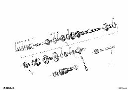 GETRAG 262 GEAR WHEEL SET,SINGLE PARTS diagram for BMW 2500-3.3Li 3.0Si