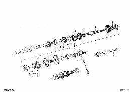 GETRAG 262 GEAR WHEEL SET,SINGLE PARTS diagram for BMW 2500-3.3Li 3.0Si