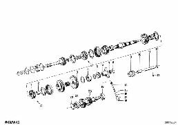 GETRAG 262 GEAR WHEEL SET,SINGLE PARTS diagram for BMW 2500-3.3Li 3.0Si