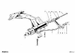 FRONT AXLE SUPPORT/WISHBONE diagram for BMW 2500-3.3Li 3.0S
