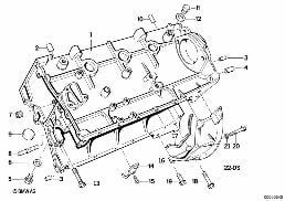Zylinder-Kurbelgehäuse diagram for BMW 3 Series E30 M3