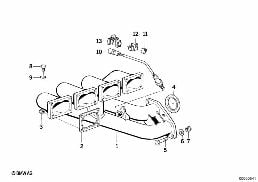 Abgaskrümmer diagram for BMW 3 Series E30 M3
