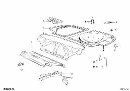 MOUNTING PARTS FOR TRUNK FLOOR PANEL