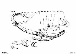 BRACKET BUMPER FRONT diagram for BMW 2.5CS-3.0CSL 2.5CS