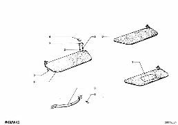 SUN VISOR diagram for BMW 2.5CS-3.0CSL 2.5CS
