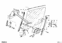 DOOR WINDOW LIFTING MECHANISM FRONT diagram for BMW 2.5CS-3.0CSL 2.5CS