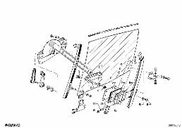 DOOR WINDOW LIFTING MECHANISM FRONT diagram for BMW 2.5CS-3.0CSL 2.5CS