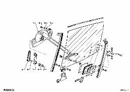 DOOR WINDOW LIFTING MECHANISM FRONT diagram for BMW 2.5CS-3.0CSL 2.5CS