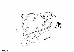 GLAZING diagram for BMW 2.5CS-3.0CSL 2.5CS