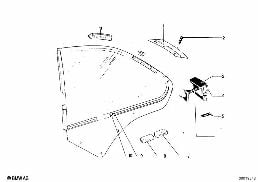 SIDE WINDOW, FIXED POSITION diagram for BMW 2.5CS-3.0CSL 2.5CS