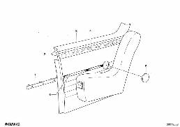 LATERAL TRIM PANEL REAR diagram for BMW 2.5CS-3.0CSL 2.5CS