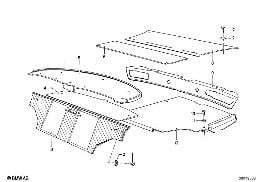 INTERIOR TRIMS AND PANELS diagram for BMW 2.5CS-3.0CSL 2.5CS