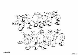 AT-CRANKSHAFT WITH BEARING SHELLS diagram for BMW 1500-2000CS 1800ti