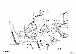 LUBRICATION SYSTEM/OIL PUMP WITH DRIVE diagram for BMW 1500-2000CS 1800ti