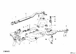 COOLING SYSTEM - WATER HOSES diagram for BMW 1502-2002tii 2002