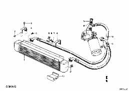 Radiador óleo/tubo radiador óleo diagram for BMW 1502-2002tii 2002turbo