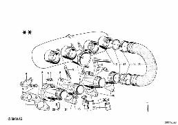흡기구 목 diagram for BMW 1502-2002tii 2000tii