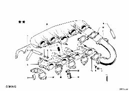 흡기구 목 diagram for BMW 1502-2002tii 2000tii
