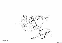 Turbocompr.gases escape com lubrificação diagram for BMW 1502-2002tii 2002turbo