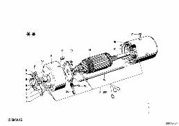 Motorino d'avviamento comp. singoli diagram for BMW 1502-2002tii 1502