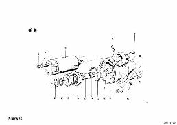 Motorino d'avviamento comp. singoli diagram for BMW 1502-2002tii 1502