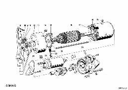 STARTER SINGLE PARTS diagram for BMW 1500-2000CS 2000tii