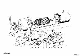 STARTER SINGLE PARTS diagram for BMW 1500-2000CS 2000tii