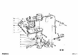 CARBURETOR MOUNTING PARTS diagram for BMW 1502-2002tii 1602