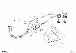 Yakıt beslemesi/Pompa/Filtre diagram for BMW 1502-2002tii 2002tii