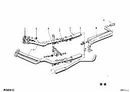 EXHAUST SYSTEM diagram for BMW 1502-2002tii 2002
