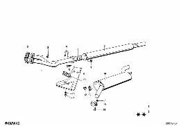 EXHAUST SYSTEM diagram for BMW 1502-2002tii 2002