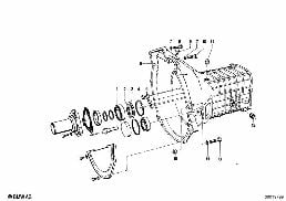 GETRAG 242 HOUSING+ATTACHING PARTS diagram for BMW 1502-2002tii 2002