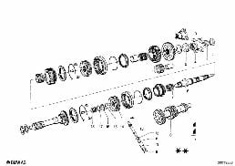 GETRAG 242 GEAR WHEEL SET PARTS/REP.KITS diagram for BMW 1502-2002tii 2002