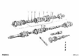 GETRAG 235 GEAR WHEEL SET PARTS/REP.KITS diagram for BMW 1502-2002tii 2002
