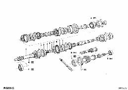 GETRAG 235 GEAR WHEEL SET PARTS/REP.KITS diagram for BMW 1502-2002tii 2002