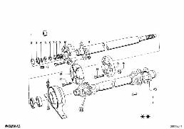 DRIVE SHAFT,UNIV.JOINT/CENTER MOUNTING diagram for BMW 1502-2002tii 2002